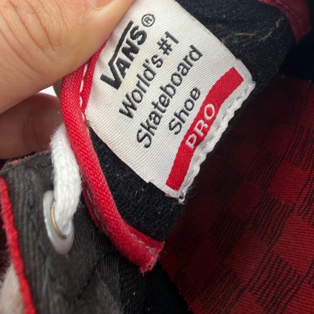 Vans Old Skool Pro Sketched Checkerboard Racing Red White Special Edition - Picture 8 of 9